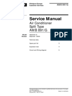 Service Manual: Air Conditioner Split Type AMB 891/G