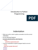 Introduction Yo Python Programming