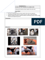 Experiment No. 2 Determination of Unit Weight of Aggregates 1. Objective(s)