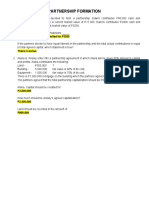 Partnership Formation: Office Furniture Will Be Debited For P3200