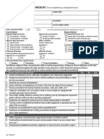 Excavations and Trenching1 Checklist