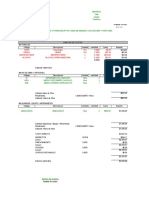 Formato de Precio Unitario para Analisis de Costos