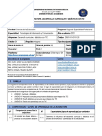 1 - Sílabo - Tecnología de Información y Comunicación - Desarrollo Curricular y Didáctica Con Tic - 2021