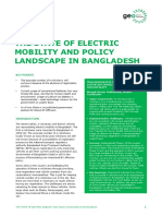 The State of Electric Mobility and Policy Landscape in Bangladesh