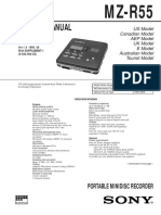 Service Manual: Portable Minidisc Recorder