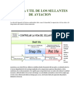 La Vida Util de Los Sellantes de Aviacion