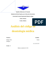 Analisis Del Codigo de Deontologia Medica - Camila Rodriguez