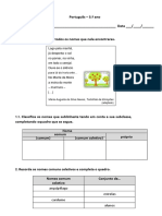 Nomes, Pronomes Pessoais, Adjetivos e Quantificadores Numerais