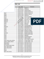 MAIN Electrical Parts List: Firmware