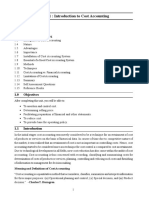 Unit - 1: Introduction To Cost Accounting