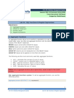 Lab 04: SQL Functions & Regular Expressions: CSC-252: Database Management System