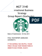 Analysis of Starbucks and Its International Strategy (2011)