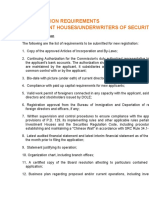 Registration Requirements (Investment Houses)