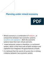 Planning Under Mixed Economy