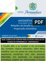 Relações Da Função Afim e A Progressão Aritmética