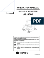 Biometro Tomey AL-3000 em Inglês