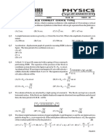 Class: CC (Advanced) SHM M.M. 95 TEST - 18 (Single Correct Choice Type)