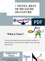 The Notes, Rest and Measure Signature