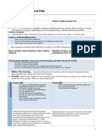 Direct Instruction Lesson Plan: Before This Activity - Activity