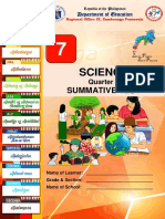 Science 7 - Summative Test