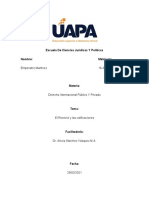 Derecho Internacional Público Y Privado, El Reenvio y Las Calificaciones