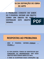 O Problema Da Definição de Obra de Arte