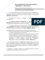 Analisis y Comentario Proyectos de Inversios