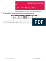 2: Cells As The Basic Units of Life - Topic Questions: Year Series Paper Number