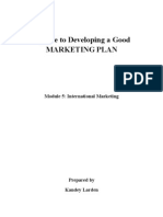 A Guide To Developing A Good Marketing Plan