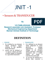 Unit - 1: - Sensors & TRANSDUCER