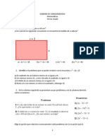 Ejercicio Especial de Conocimientos