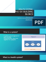 The Who Six Building Blokcs: Health System