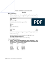 Paper - 2: Strategic Financial Management Questions Merger and Acquisitions