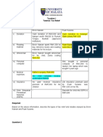 Taxation I Tutorial: Tax Relief