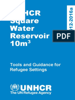 D312-2016a Square Water Reservoir 10m3 (UNHCR, 2016)