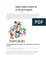 Lo Que Debes Saber Sobre La Ortografía Del Portugués