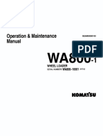 Wa800-1 Operation Maintenance