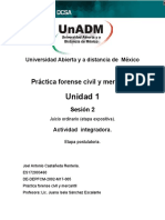 Unidad 1: Práctica Forense Civil y Mercantil