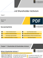 Shareholder and Shareholder Activism: Class G - 19 Team 2