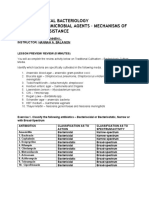 Mls 044: Clinical Bacteriology Session 9: Antimicrobial Agents - Mechanisms of Action and Resistance