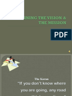 Defining The Vision and Mission