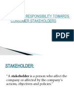 Corporate Responsibility Towards Consumer Stakeholders