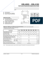 Datasheet Puente Rectificador KBL406G Passive