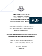 Reciclaje de Envases Vacios de Agroquimicos Triple Lavad, para Elaborar Bloques de Hormigon