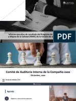 Informe de Resultado Del Programa de Aseguramiento y Mejora de La Calidad (PAMC) de La Función de Auditoría Interna