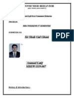 Ammad Latif - Roll#MBEW-S19-007 - Consumer Behavior (Final Project)