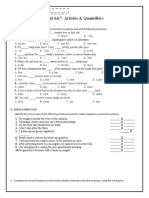 Unit 6&7: Articles & Quantifiers: - Poorest People in - Country Live in This City