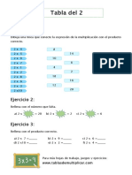 Fichas de La Tabla Del 2 Ws2