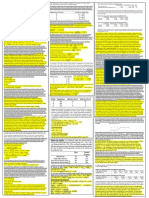 Finance 261 - Cheat Sheet