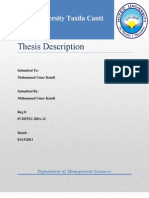 Thesis Description Updated